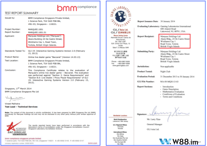 Giấy phép kinh doanh hợp pháp: Chứng nhận BMM và GLI
