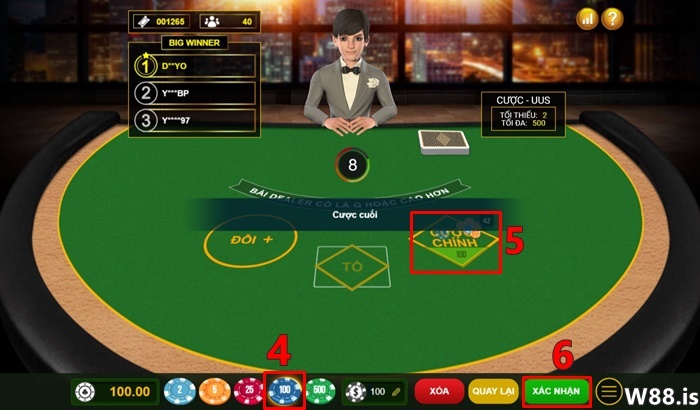 Tiến hành đặt cược Poker 3 lá